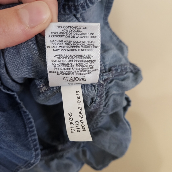 Express Denim Blue Ruffled Blouse - Picture 9 of 9